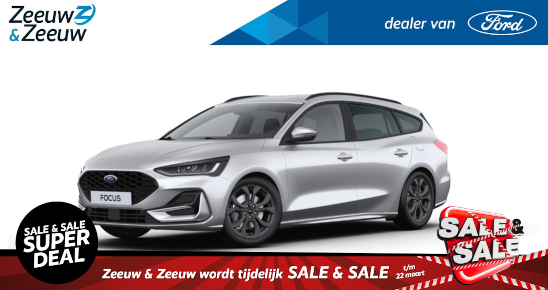 Ford Focus Wagon - 1.0 EcoBoost Hybrid ST Line | Nieuw te bestellen bij Zeeuw & Zeeuw Ford Alphen | Prijs inc - AutoWereld.nl