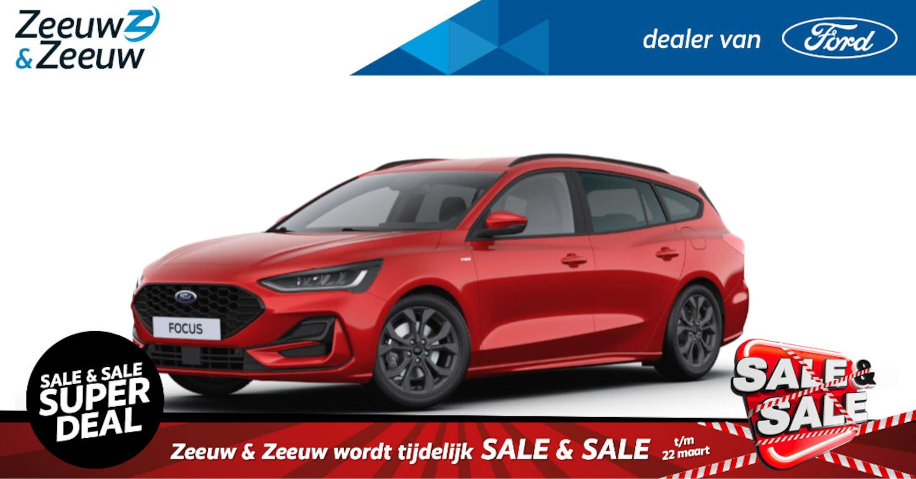 Ford Focus Wagon - 1.0 EcoBoost Hybrid ST Line | Nieuw te bestellen bij Zeeuw & Zeeuw Ford Alphen | Prijs inc - AutoWereld.nl