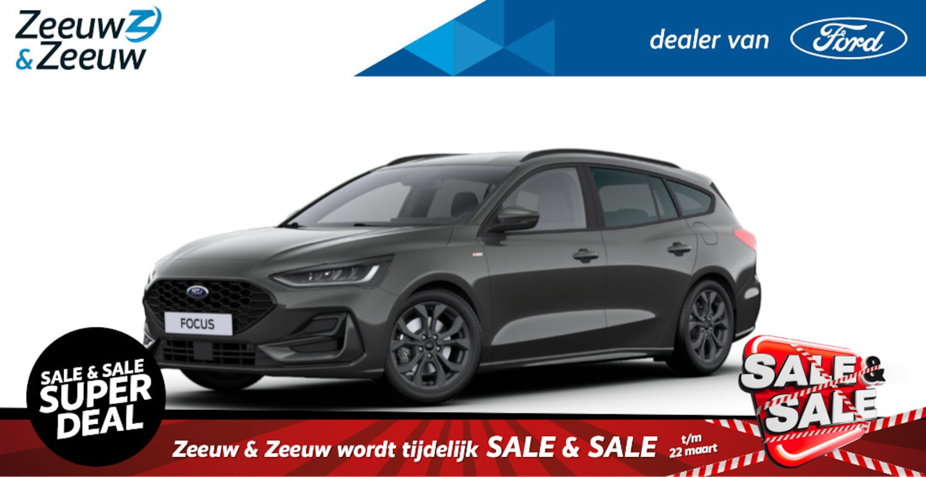 Ford Focus Wagon - 1.0 EcoBoost Hybrid ST Line | Nieuw te bestellen bij Zeeuw & Zeeuw Ford Alphen | Prijs inc - AutoWereld.nl