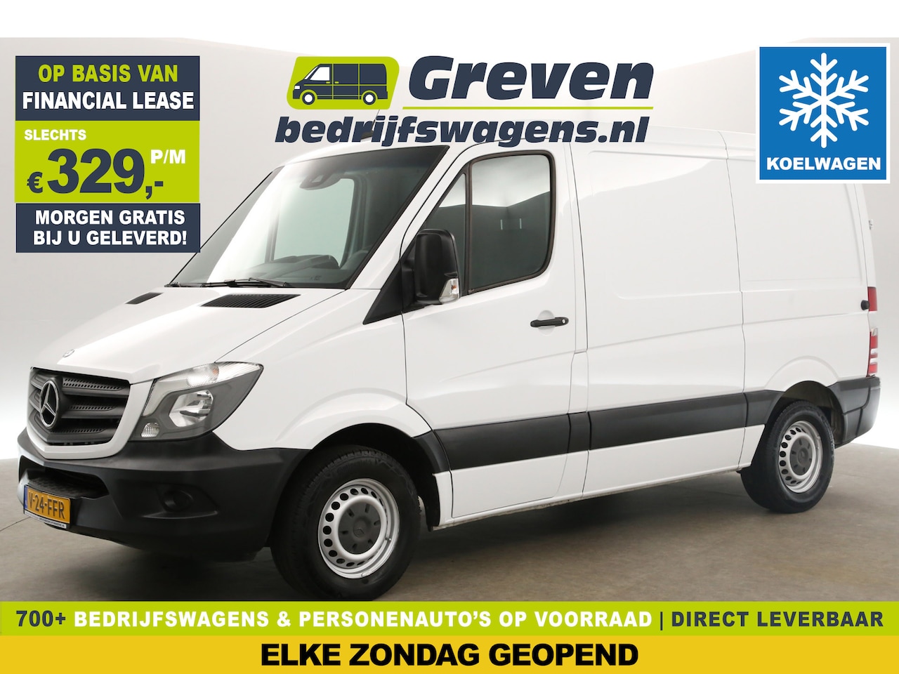 Mercedes-Benz Sprinter - 313 2.2 CDI 325 L1H1 Koelauto Airco Koelwagen Stoelverwarming 3 Persoons Trekhaak - AutoWereld.nl