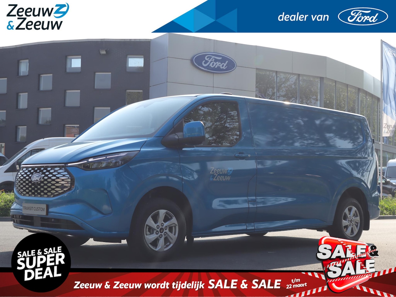 Ford E-Transit Cust. - 340 L2H1 Limited 65 kWh Ford E-Transit Cust. 320 L2H1 Limited 65 kWh 218pk | Nieuw te best - AutoWereld.nl