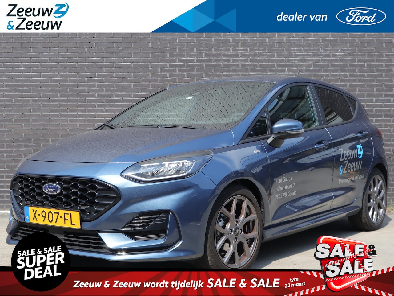 Ford Fiesta - 1.0 EcoBoost Hybrid ST-Line 125pk | DEMO | Stoel- stuur en voorruitverwarming | Lichtmetal - AutoWereld.nl