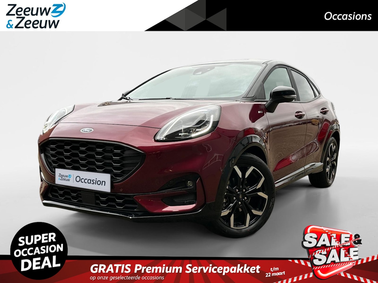 Ford Puma - 1.0 EcoBoost Hybrid Vivid Ruby Edition |Uniek|Gelimiteerde oplage|Full Option| - AutoWereld.nl