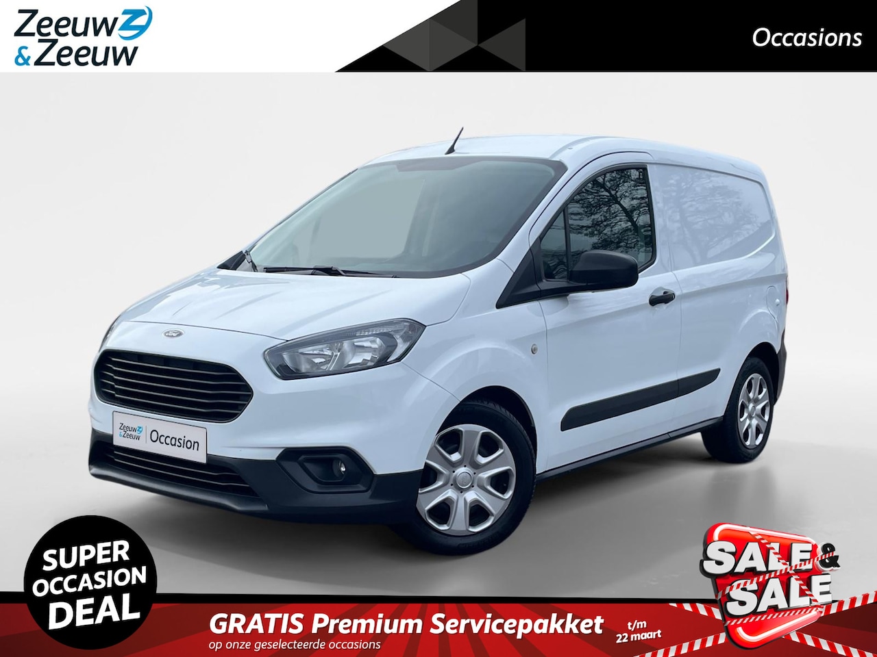 Ford Transit Courier - 1.5 TDCI Trend Duratorq S&S | Airco | Houten laadvloer | Telefoonhouder | Elektrische rame - AutoWereld.nl