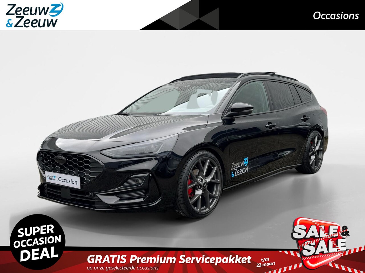 Ford Focus - 1.0 EcoBoost Hybrid ST Line X Automaat | Elektrisch Panoramadak | 19" inch velgen | Adapti - AutoWereld.nl