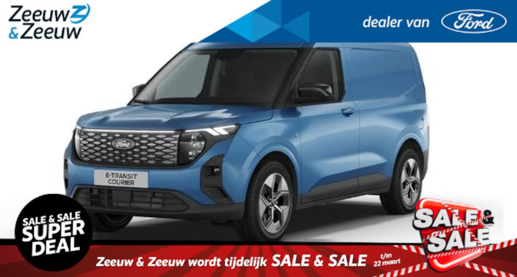 Ford Transit Courier - E-Transit Limited 44 kWh 136 pk | 17" LM velgen | Winter Pack | Parking Pack | Apple Car P - AutoWereld.nl