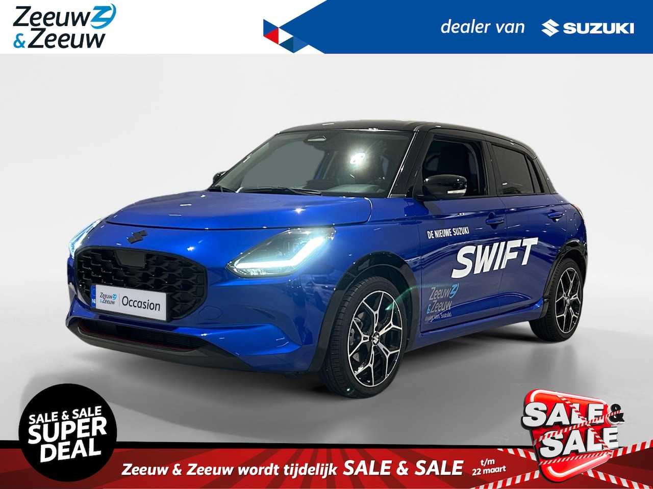 Suzuki Swift - 1.2 Style Smart Hybrid | Bodykit | Zwart dak | Adaptieve cruise control | Achteruit rij ca - AutoWereld.nl