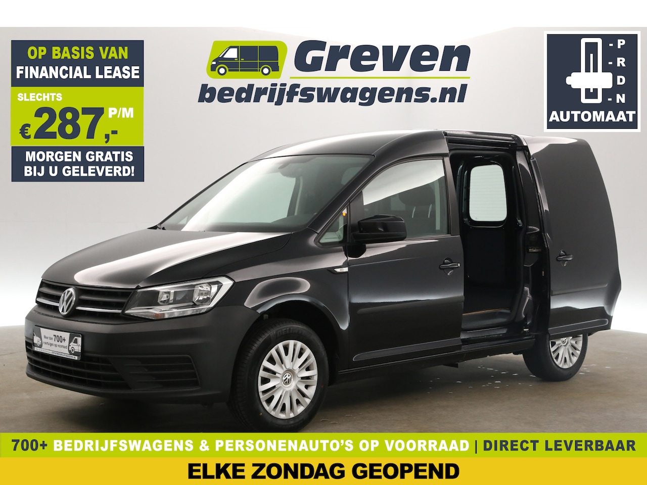 Volkswagen Caddy - 2.0 TDI L1H1 DSG Automaat LED Airco 2xSchuifdeur Carplay Stoelverwarming PDC Elektrpakket - AutoWereld.nl