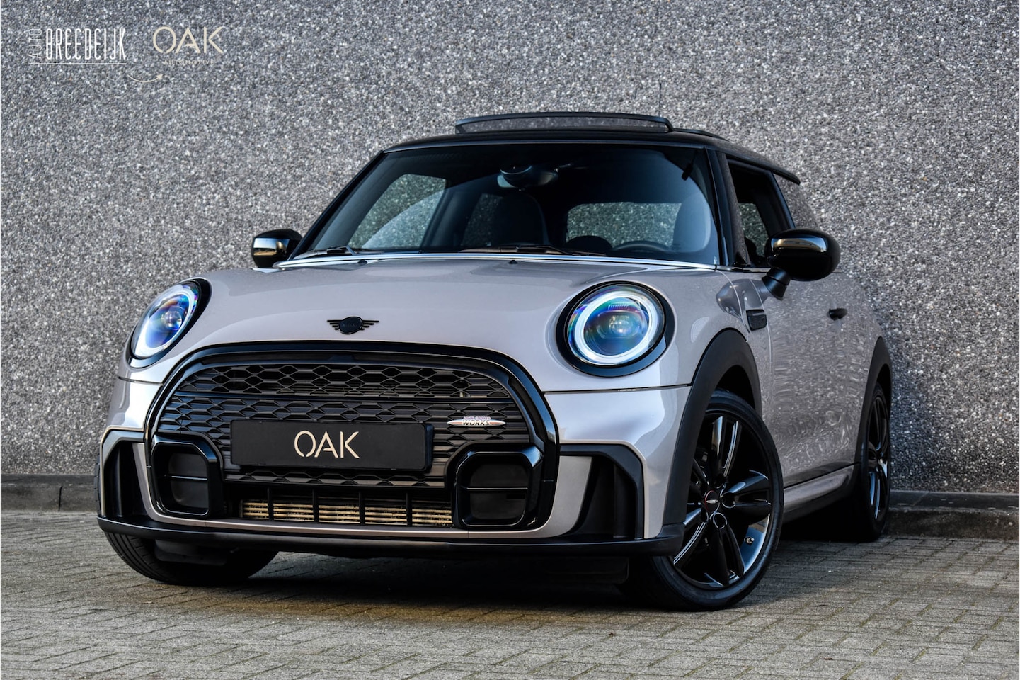 MINI John Cooper Works - Mini 1.5 Aut. | JCW-Trim | Panorama | LED | PDC | 17"LM | Leder/Alcantara | Rooftop Grey - AutoWereld.nl