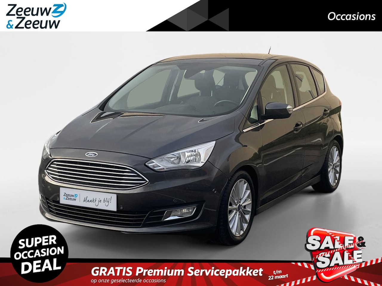 Ford C-Max - 1.0 Titanium | Dealer onderhouden | Navigatie | Parkeersensoren V+A | Verwarmde voorruit | - AutoWereld.nl