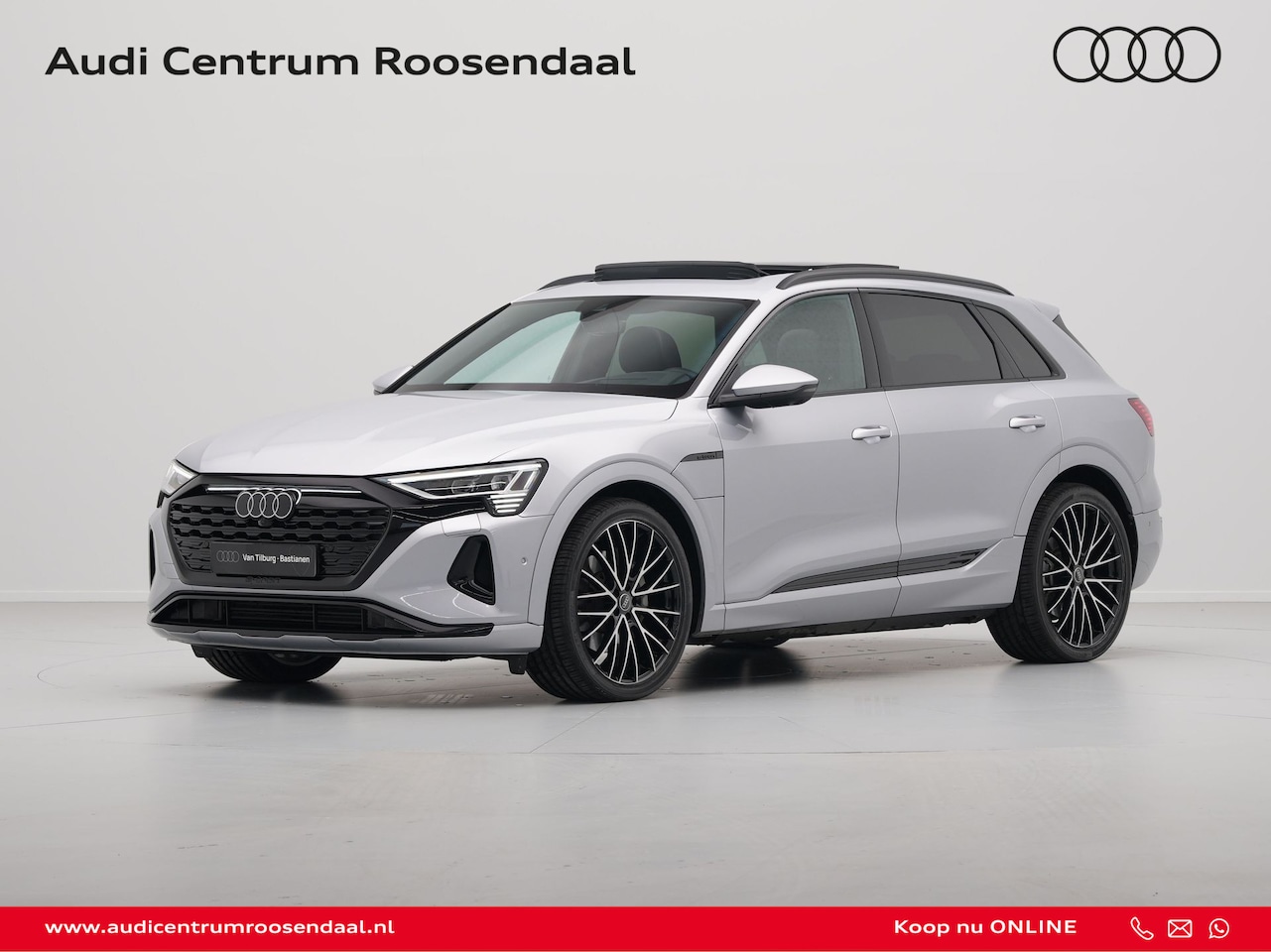 Audi Q8 e-tron - 55 300kw/408pk 114Kwh Panorama 360 Camera Trekhaak HUD 22'' - AutoWereld.nl