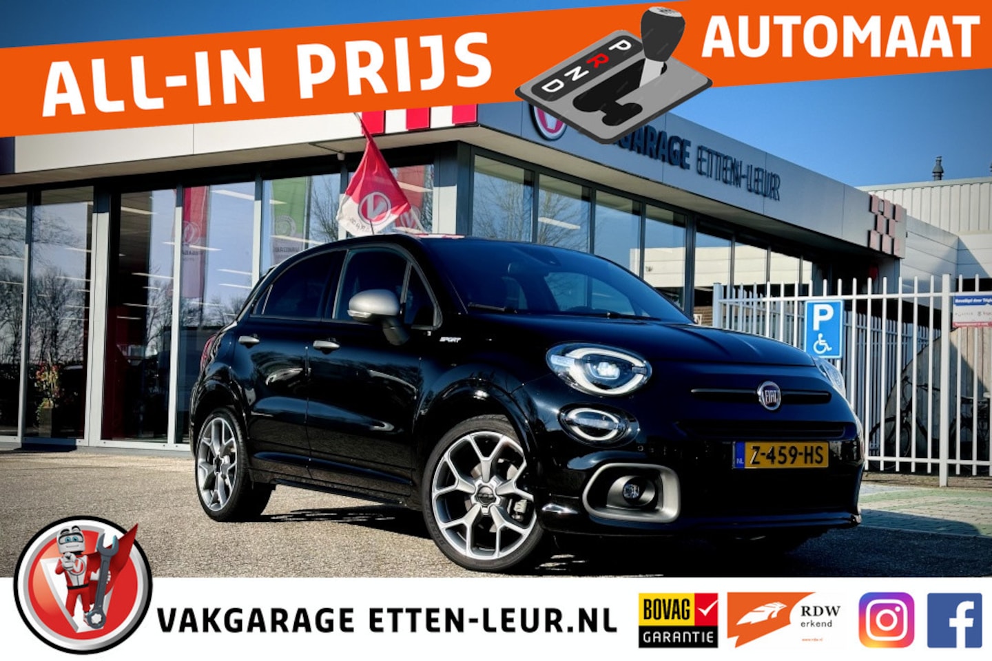 Fiat 500 X - 1.3 FireFly Turbo 150PK Sport / CAMERA / KEYLESS / ADAPTIEVE CRU - AutoWereld.nl