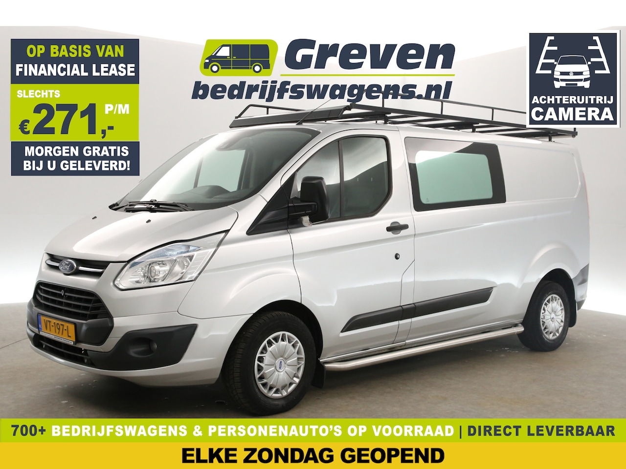 Ford Transit Custom - 290 2.2 TDCI L2H1 Trend | Dubbele Cabine | 6 Persoons | Airco Cruise Camera PDC Imperiaal - AutoWereld.nl