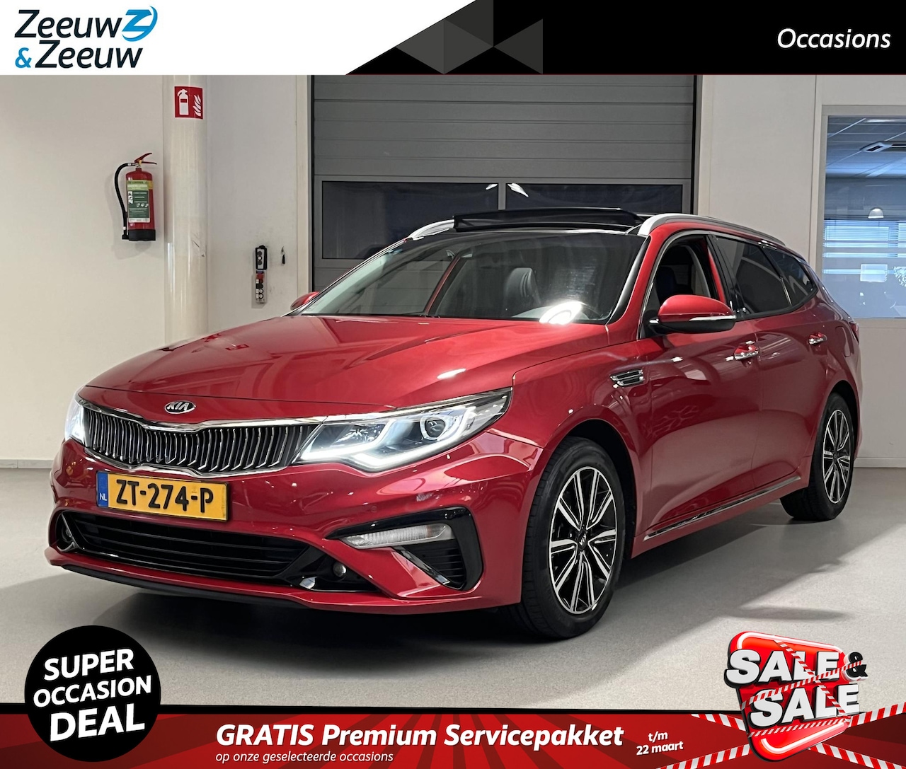 Kia Optima Sportswagon - 1.6 T-GDI DynamicPlusLine | Navi | Parkeersensoren voor + Achter | 17”Lichtmetalen Velgen - AutoWereld.nl