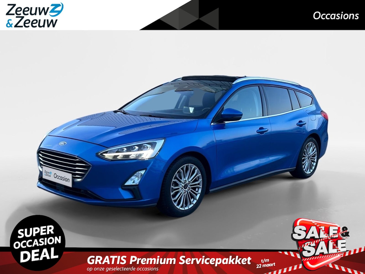 Ford Focus Wagon - 1.5 EcoBoost Titanium Business 150pk | Stoel- stuur en voorruitverwarming | Trekhaak | Pan - AutoWereld.nl