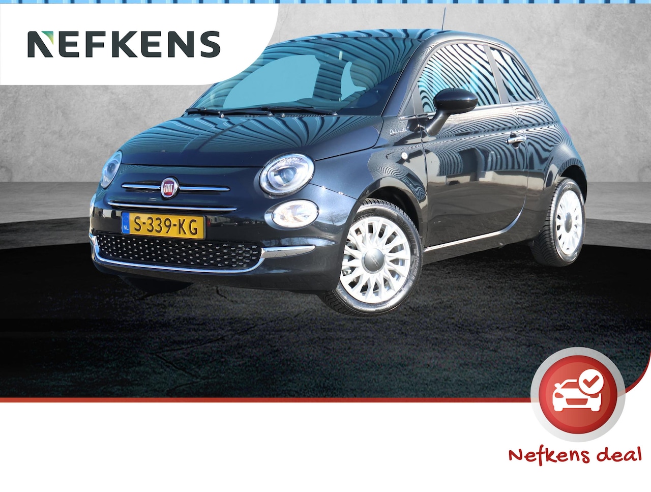 Fiat 500 - 1.0 Hybrid Dolcevita | LMV | Glazen dak | Parkeersensoren | AppleCarPlay | Cruise Control - AutoWereld.nl