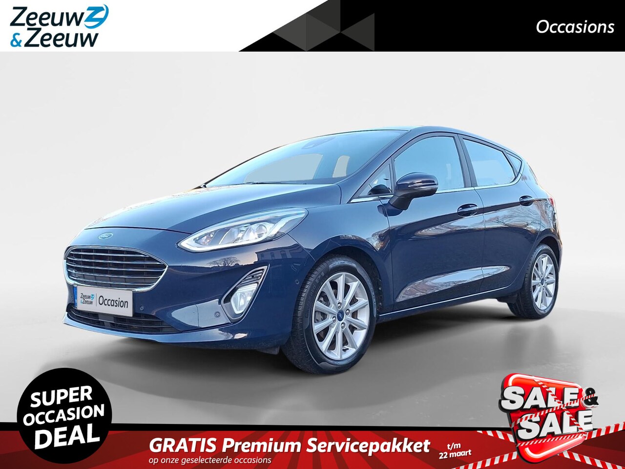 Ford Fiesta - 1.0 EcoBoost Titanium | Adaptieve cruisecontrol | B&O Audio | Camera| Navigatie | 16" Lich - AutoWereld.nl