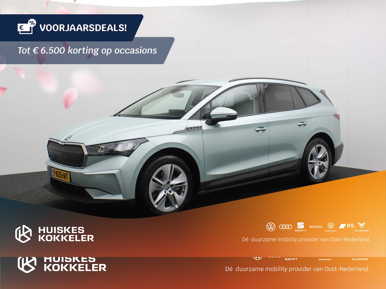 Skoda Enyaq iV - 60 180pk Automaat Warmtepomp, Adaptive cruise control, Navigatie, Airco, DAB, LED verlicht - AutoWereld.nl