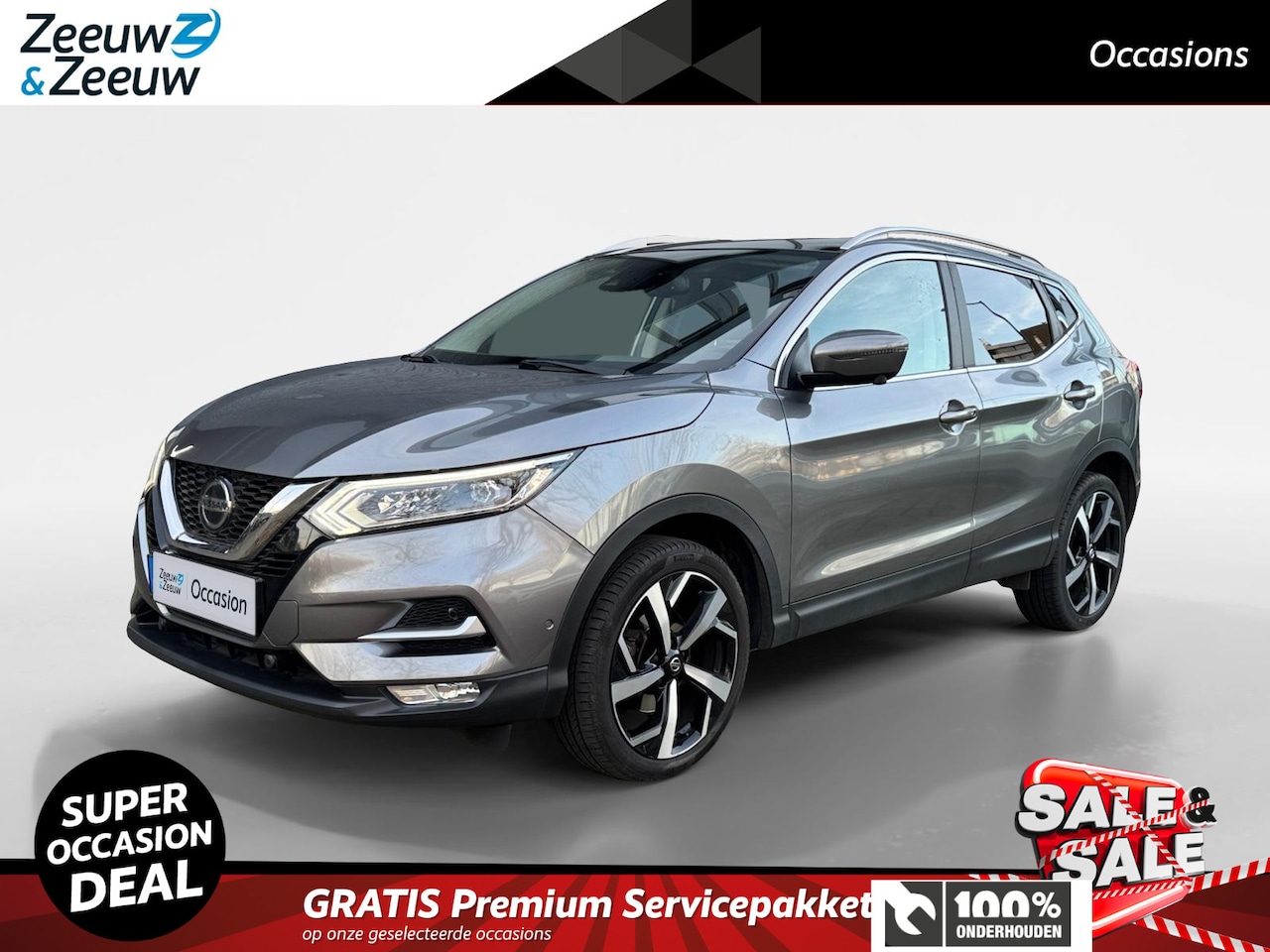 Nissan Qashqai - 1.3 DIG-T Tekna DEALER ONDERHOUDEN | 12 MAANDEN BOVAG GARANTIE | PANORAMADAK | LEDER! - AutoWereld.nl