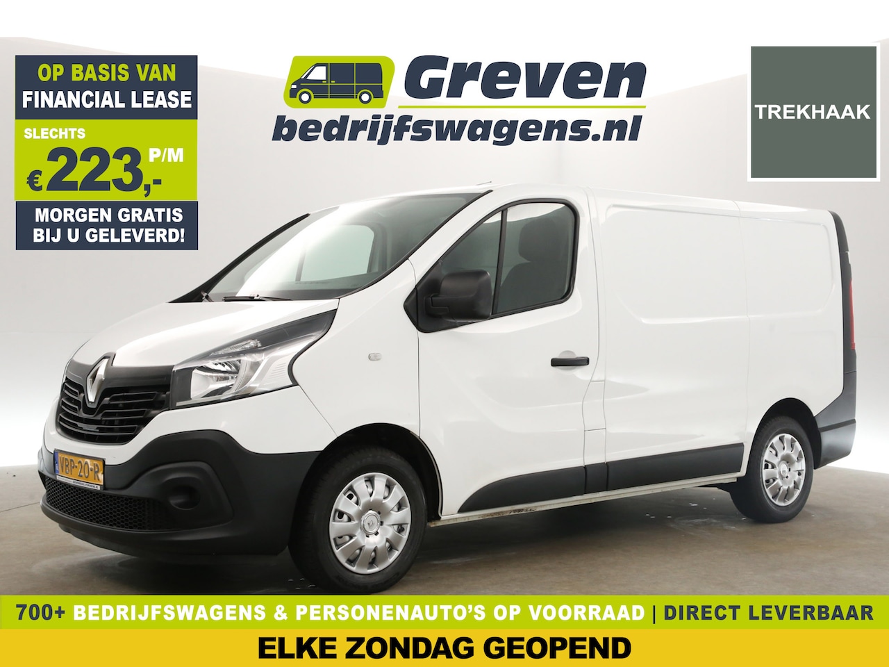 Renault Trafic - 1.6 dCi T29 L1H1 Airco Cruise Navi Trekhaak Parkeersensoren Elektrpakket - AutoWereld.nl