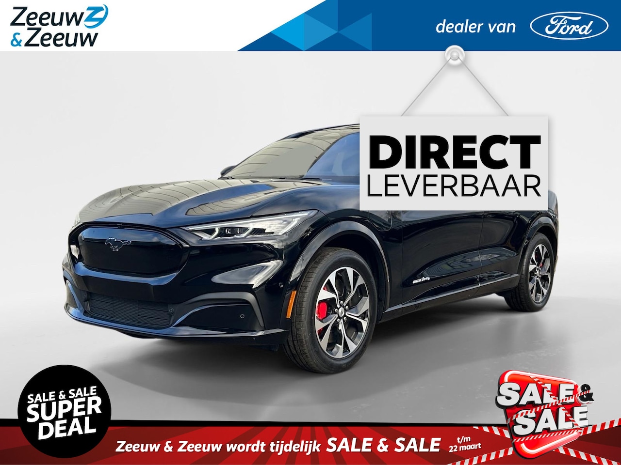 Ford Mustang Mach-E - Premium AWD 72,6 kWh 316pk | Direct leverbaar | Stoel- stuur en voorruitverwarming | Panor - AutoWereld.nl