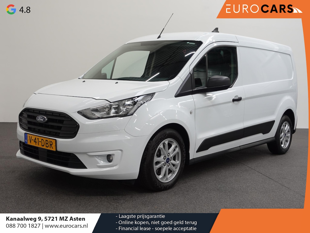 Ford Transit Connect - 1.5 EcoBlue L2 Trend Automaat Navi Airco Parkeersensoren Cruise Control 3Zits Camera Trekh - AutoWereld.nl