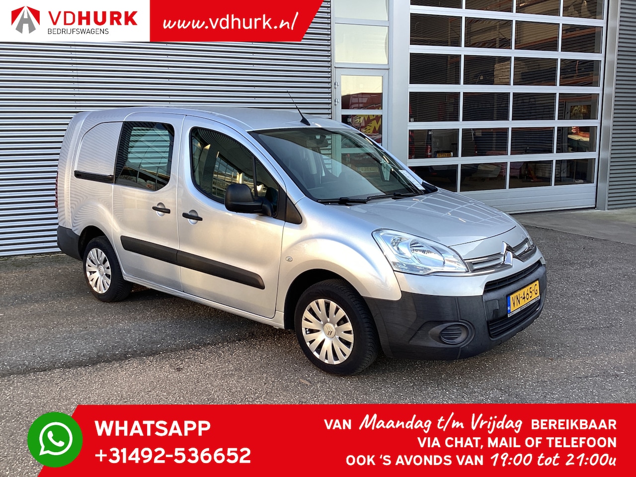 Citroën Berlingo - 1.6 HDI 90 pk L2 BPM VRIJ! 3 Pers./ NL-auto/ Airco/ Navi/ Trekhaak - AutoWereld.nl