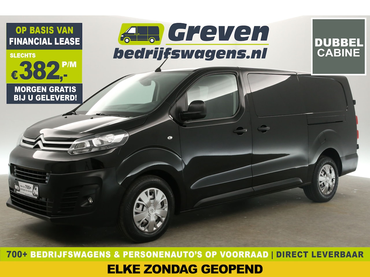 Citroën Jumpy - 2.0 HDI L3H1 Dubbele Cabine 6 Persoons 2xSchuifdeur Airco 360Camera Cruise Carplay PDC Nav - AutoWereld.nl