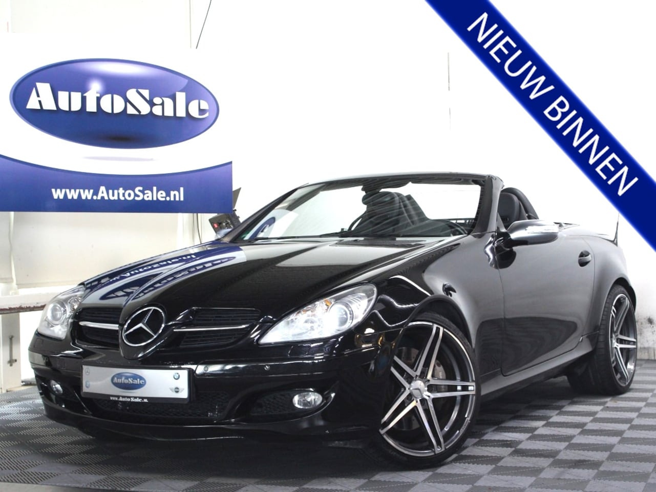 Mercedes-Benz SLK-klasse - 350 272pk AUT LEER XENON MEMORY NAV AIRSCARF STOELVW '05 - AutoWereld.nl