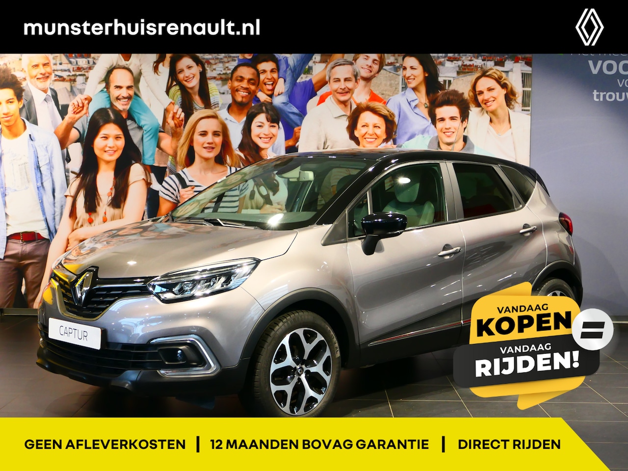 Renault Captur - 0.9 TCe Intens - Afneembare trekhaak, sensor achter, airco, radio, clima - AutoWereld.nl