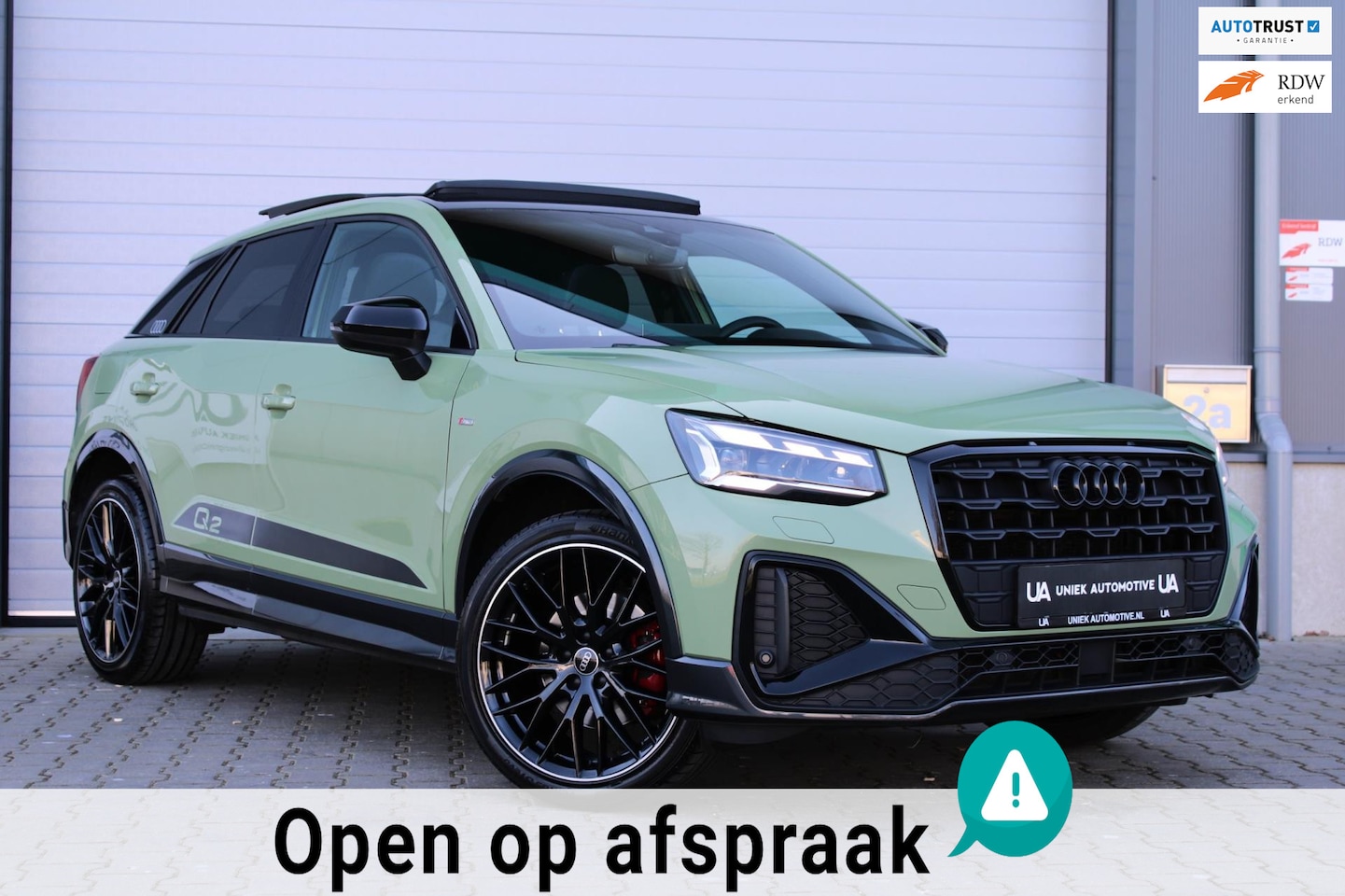 Audi Q2 - 35 TFSI EDITION ONE | S-TRONIC | S-LINE | PANO | APFELGRUN | 19" | VIRTUAL | BLACK OPTIK | - AutoWereld.nl