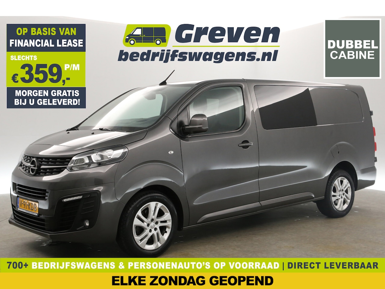 Opel Vivaro - 2.0 TDI L3H1 150PK Dubbele Cabine 6 Persoons Airco Camera Cruise Carplay PDC Navi Head-Up - AutoWereld.nl