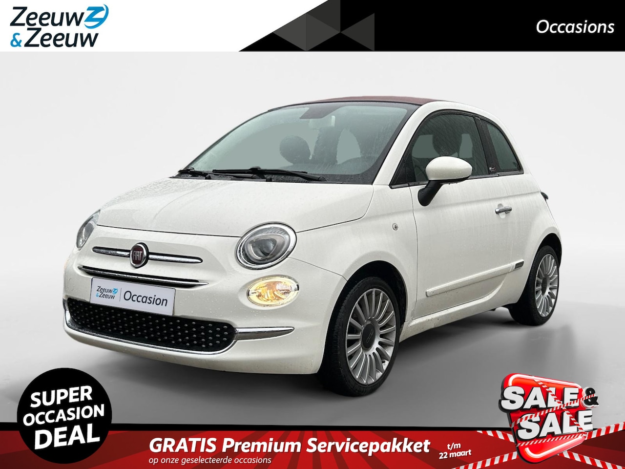 Fiat 500 C - 0.9 TwinAir Turbo Lounge 80pk | Cabrio | Navigatie | Parkeer sensoren | Lichtmetalen velge - AutoWereld.nl