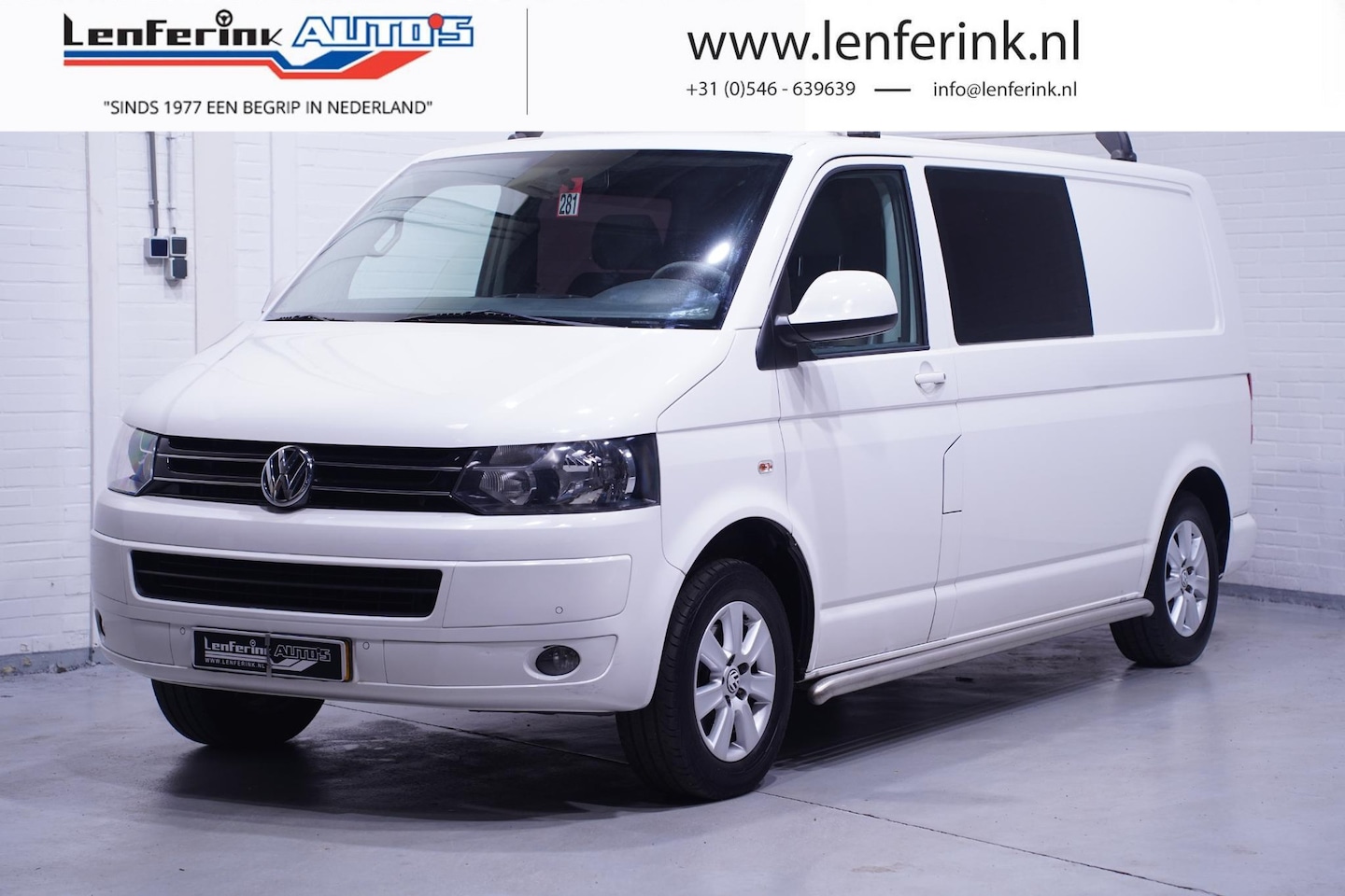 Volkswagen Transporter - 2.0 TDI 140 pk L2 Dubbel Cabine Airco, Trekhaak PDC V+A, 16" LMV, Cruise Control, 5-Zits - AutoWereld.nl