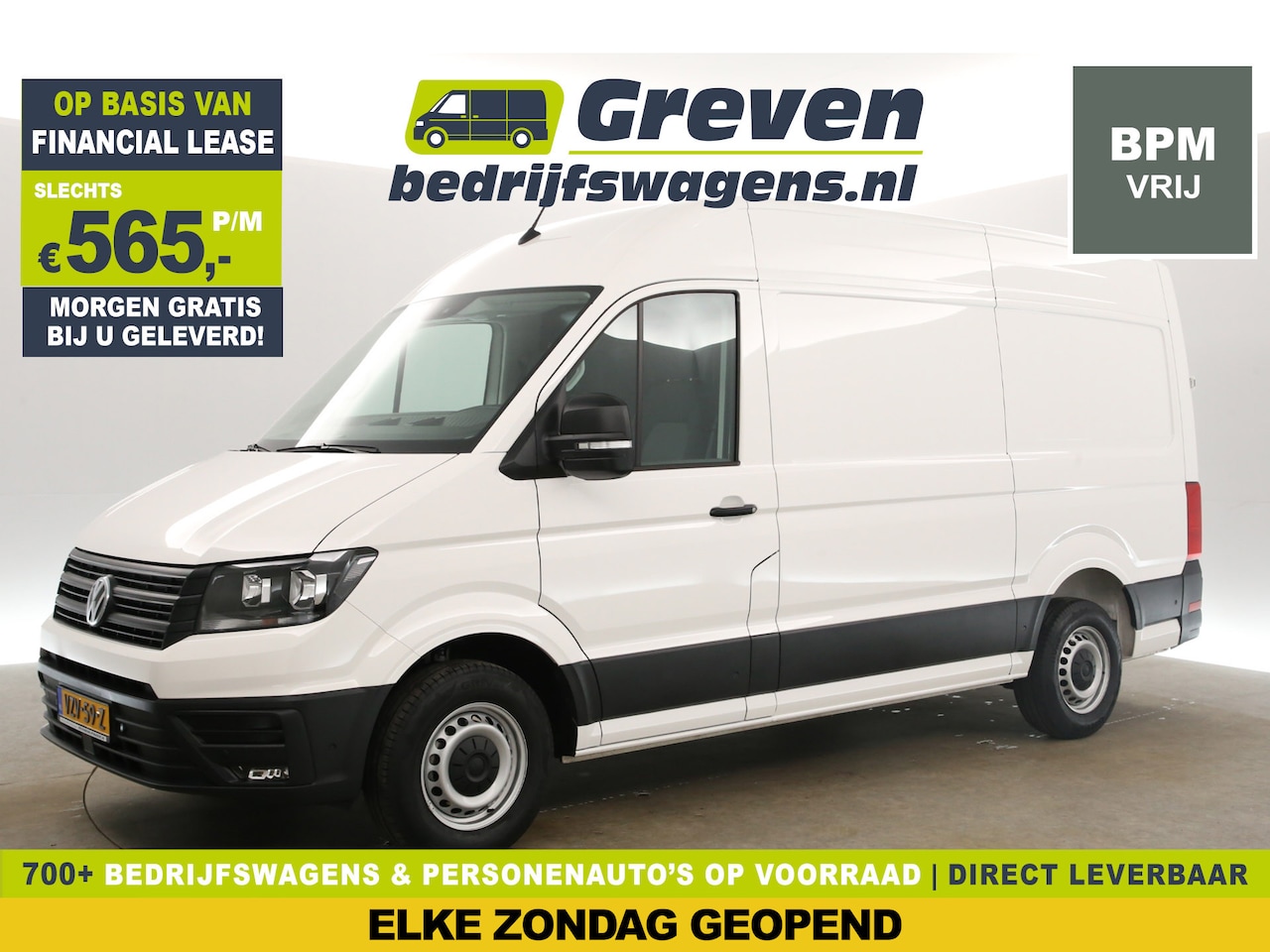 Volkswagen Crafter - 30 2.0 TDI L3H3 | BPM Vrij | 3000KG Trekgew. 140PK Airco Cruise Carplay Navi PDC 3 Persoon - AutoWereld.nl