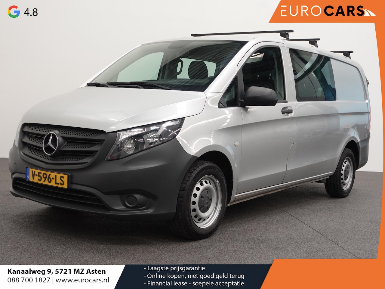 Mercedes-Benz Vito - 111 CDI Lang Dubbele cabine Navigatie Camera Airco Cruise control Trekhaak - AutoWereld.nl