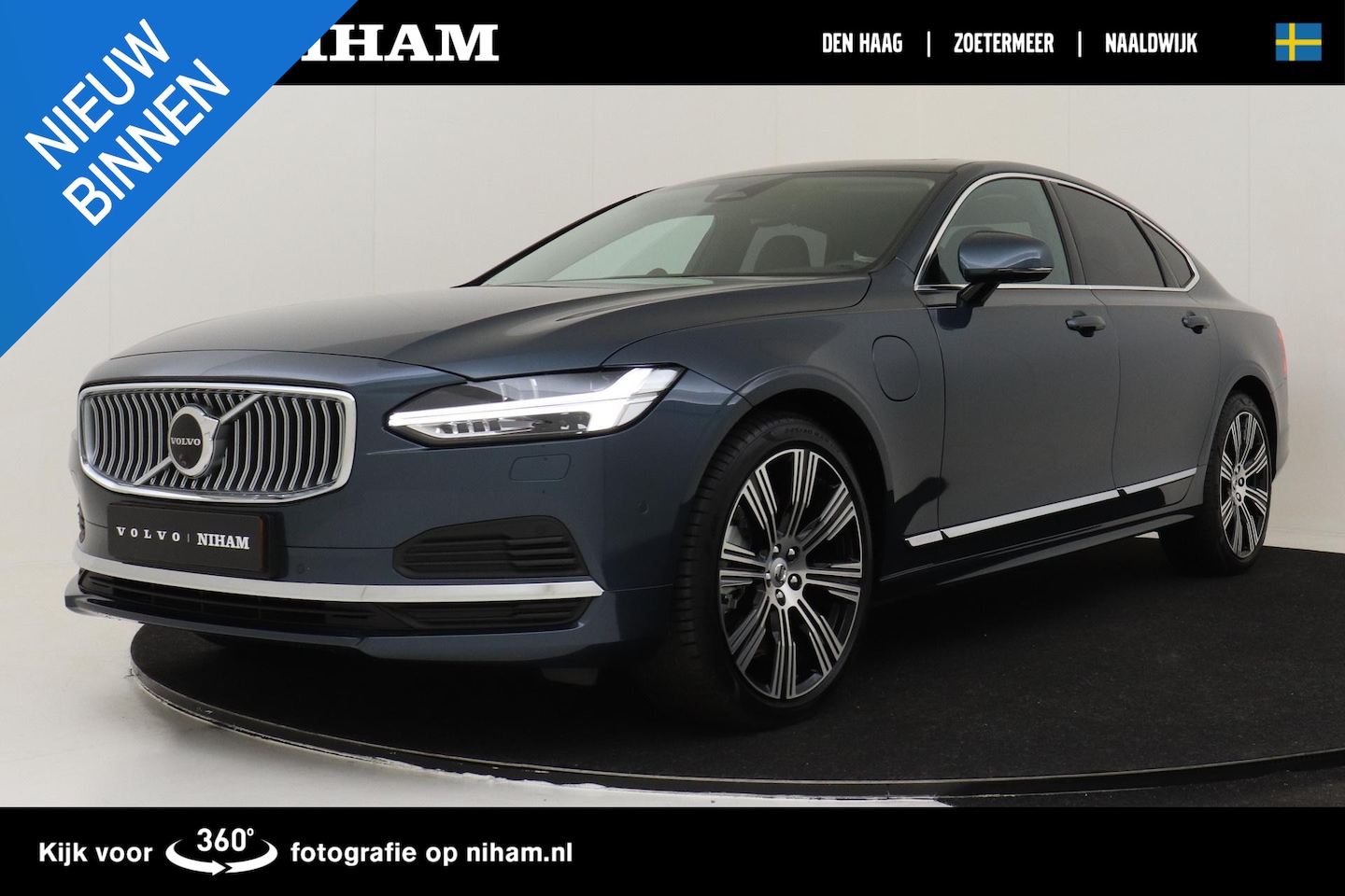 Volvo S90 - T8 RECHARGE ULTIMATE BRIGHT *FULL OPTIONS* -PANO.DAK|BOWERS&WILINS|GEVENT.LEDER+MASSAGE|HE - AutoWereld.nl