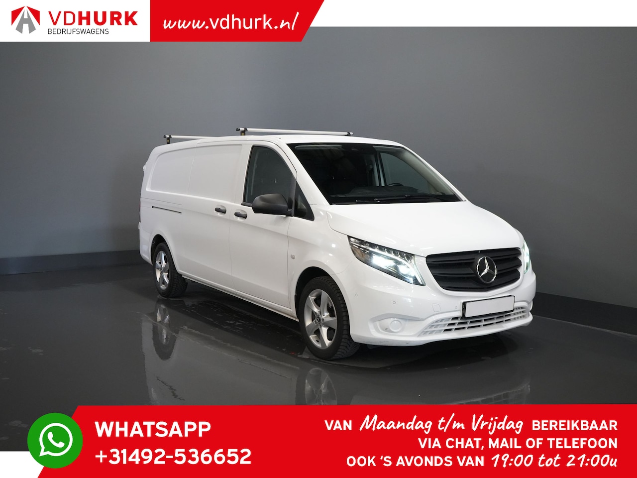 Mercedes-Benz Vito - 119 CDI Aut. L3 BPM VRIJ! LED/ Standkachel/ Stoelverw./ Navi/ Carplay/ PDC/ Camera/ Trekha - AutoWereld.nl