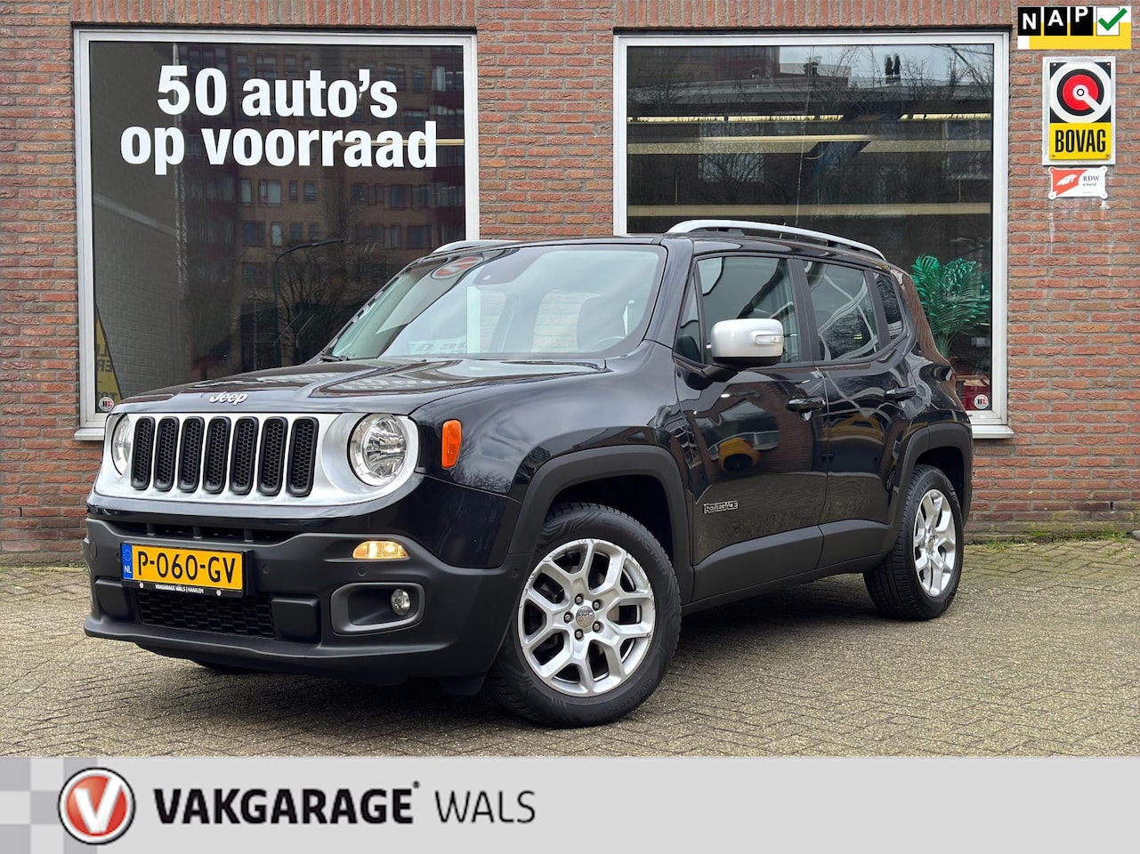 Jeep Renegade - 1.4 MULTIAIR LIMITED | AIRCO | NAVI | VELGEN | CRUISE | ALARM | 140PK | STUUR STOEL VERW - AutoWereld.nl