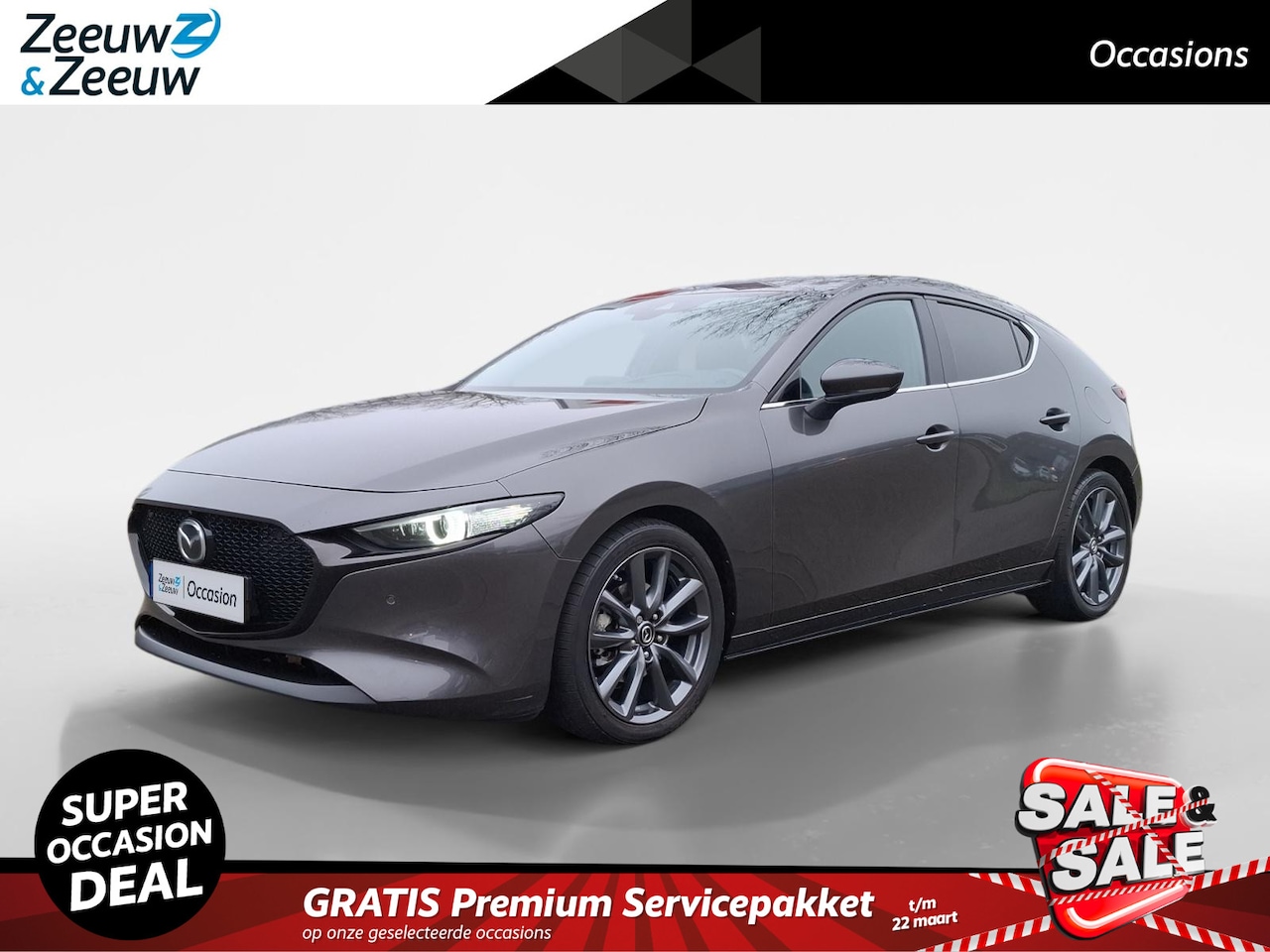 Mazda 3 - 2.0 e-SkyActiv-G M Hybrid 122 Luxury | DEALER ONDERHOUDEN | 360 CAMERA | NL-AUTO | LEDER | - AutoWereld.nl