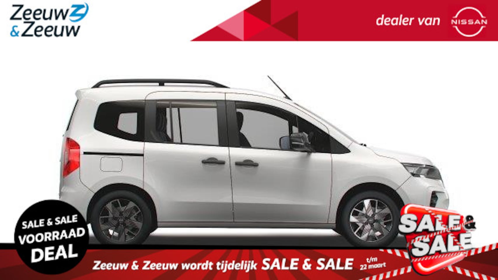 Nissan Townstar Evalia - Tekna 7 ZITS L2 45 kWh | 100% ELECTRISCHE 7 ZITTER | - AutoWereld.nl