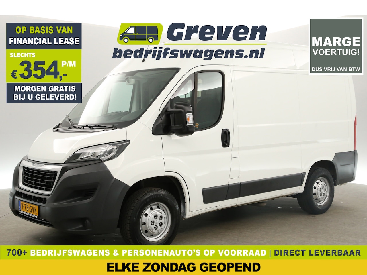 Peugeot Boxer - 330 2.0 BlueHDI L1H2 131PK Marge Airco Cruisecontrol 3 Persoons Elektrpakket Trekhaak - AutoWereld.nl