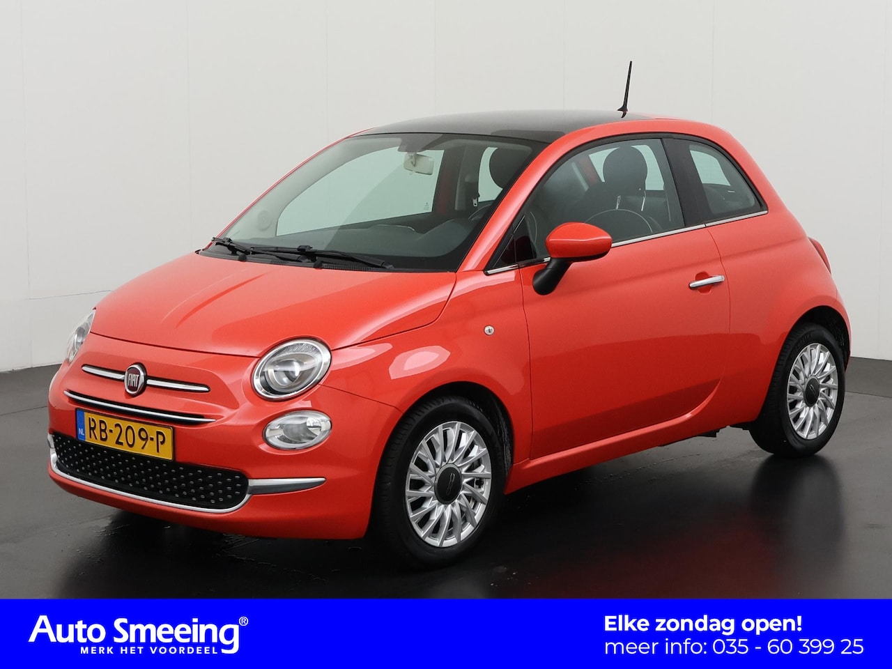 Fiat 500 - 0.9 TwinAir Turbo Lounge Automaat | Panoramadak | Parkeersensor | Lichtmetalen Velgen | Zo - AutoWereld.nl