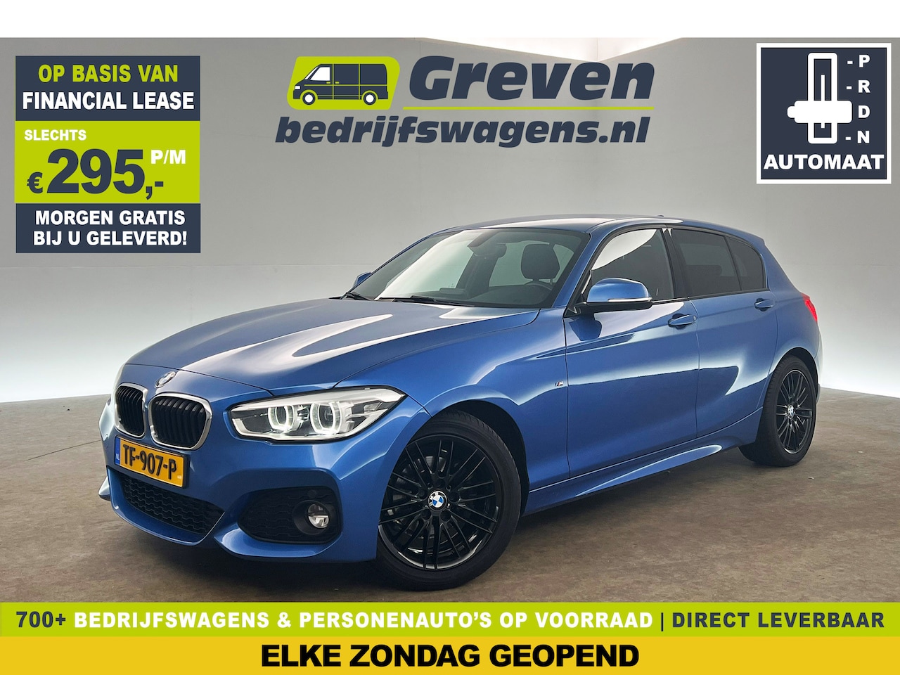 BMW 1-serie - 118i Edition M Sport 136PK Automaat LED Clima Cruise Leder PDC Navi 17"LMV - AutoWereld.nl