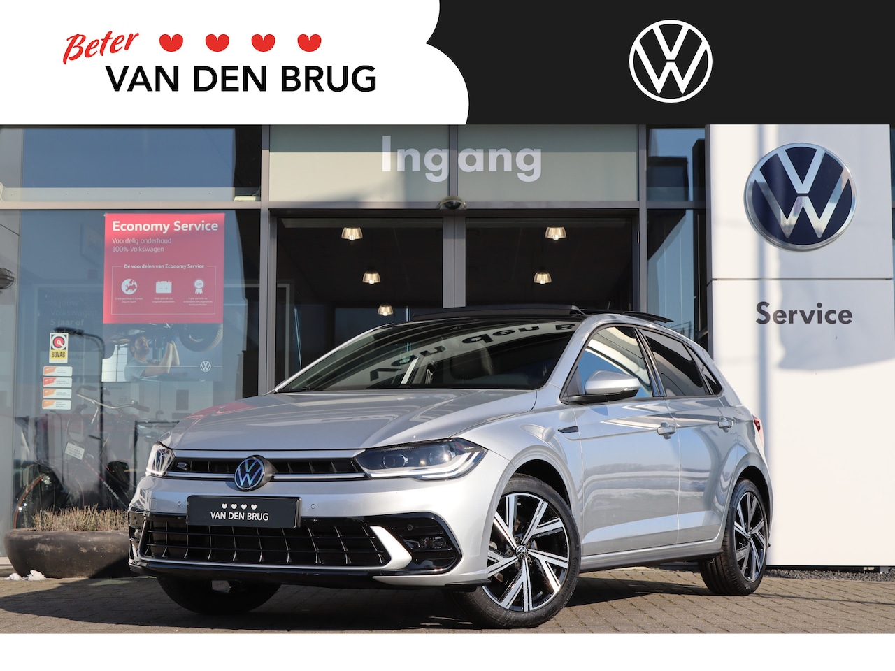 Volkswagen Polo - 1.0 TSI 95 pk DSG R-Line Business | Navigatie | Panoramadak | IQ Light | 17'' LM | Climatr - AutoWereld.nl