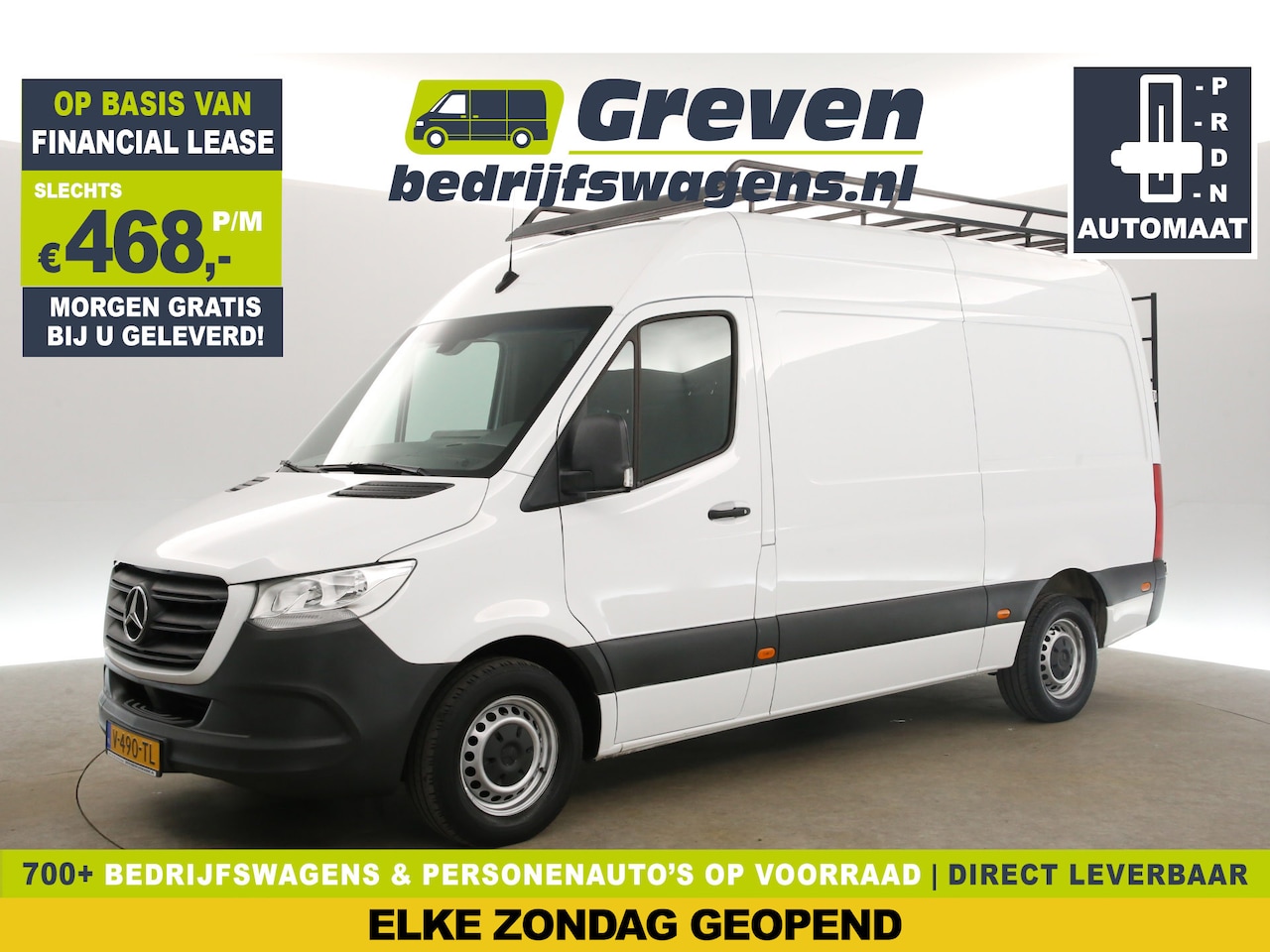 Mercedes-Benz Sprinter - 314 2.2 CDI L2H2 143PK Automaat 3500KG Trekgew. Airco Camera Cruise Carplay Imperiaal Navi - AutoWereld.nl