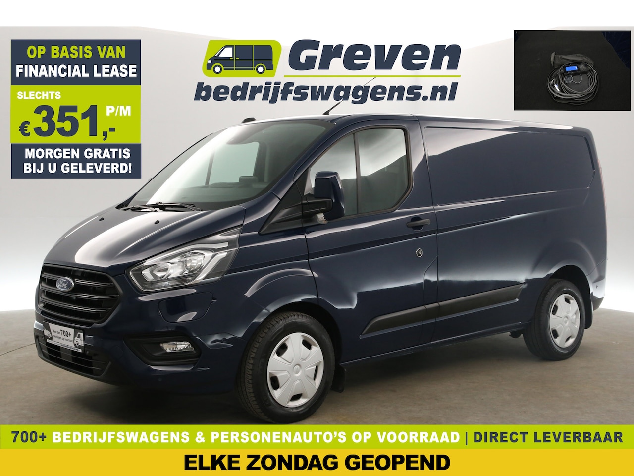 Ford Transit Custom - 340 1.0 Ecoboost L1H1 | BENZINE | Plug-in Hybride | EMISSIEVRIJE ZONE | Automaat Airco Cru - AutoWereld.nl