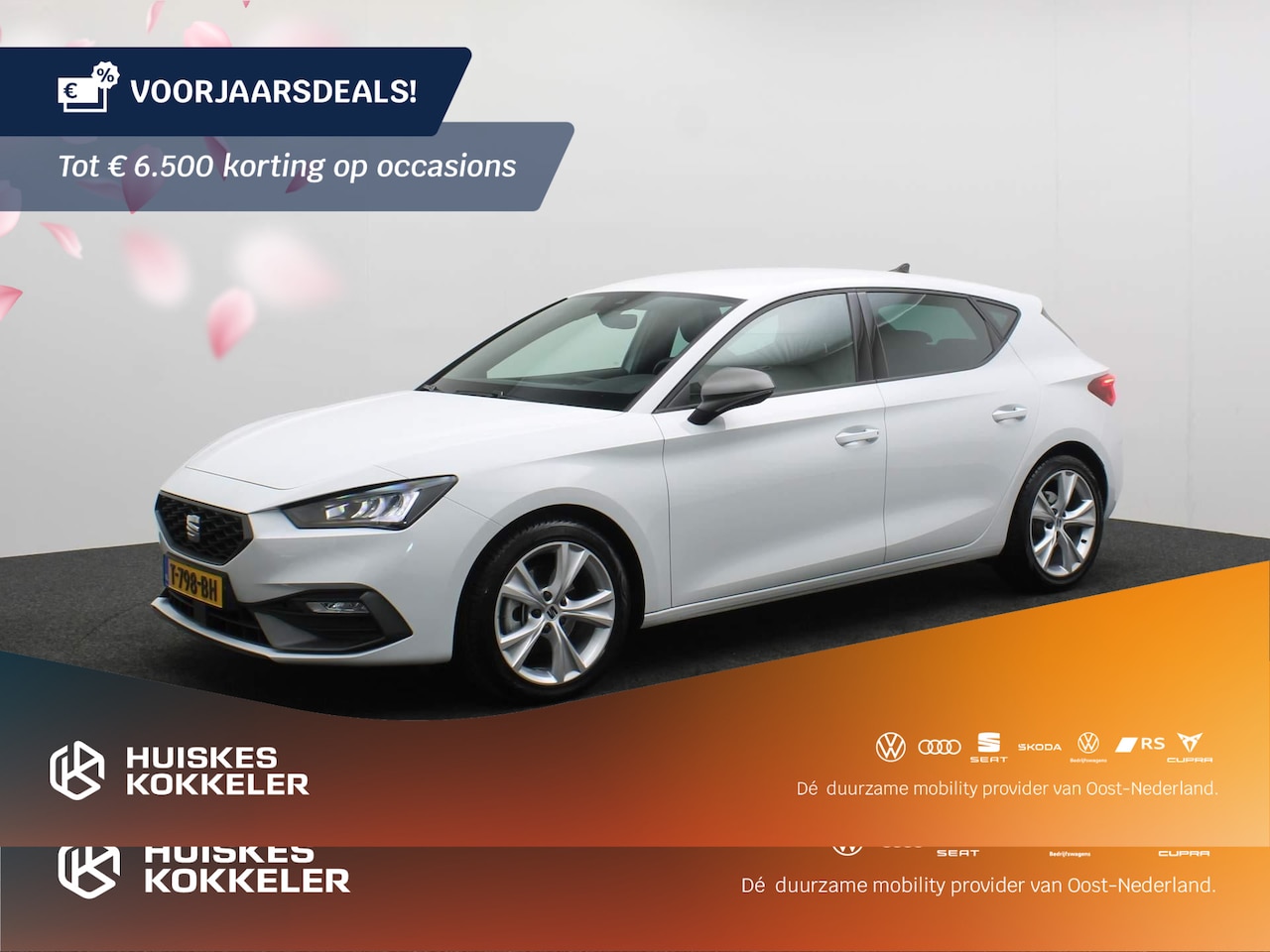 Seat Leon - FR 1.0 TSI 110pk Cruise control, Airco, DAB, App connect, Radio, Bluetooth, Parkeersensor - AutoWereld.nl