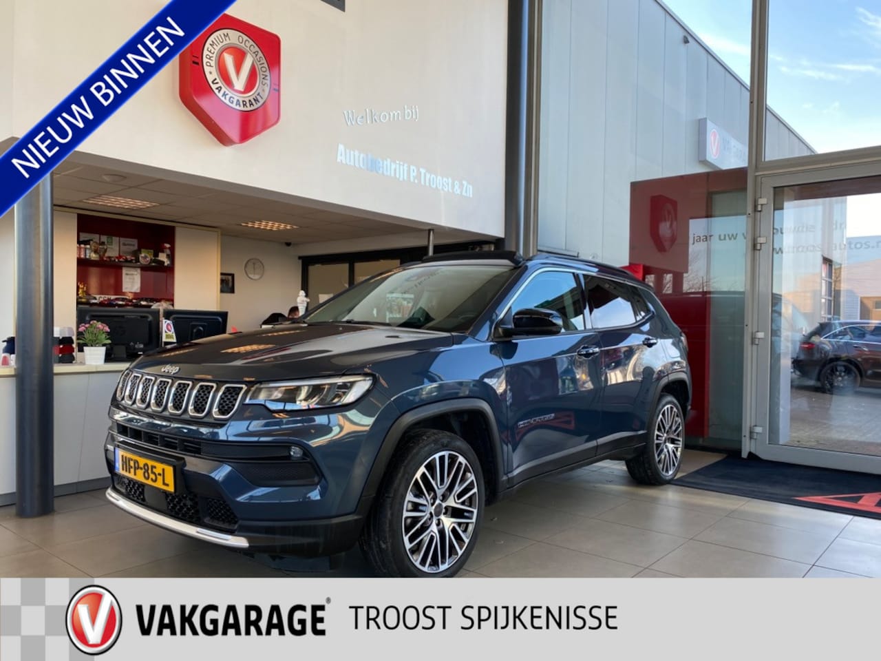 Jeep Compass - 4xe 190 Plug-in Hybrid Electric Limited Lease Ed.Automaat,Panoramadak,Half Leder&Stoelverw - AutoWereld.nl