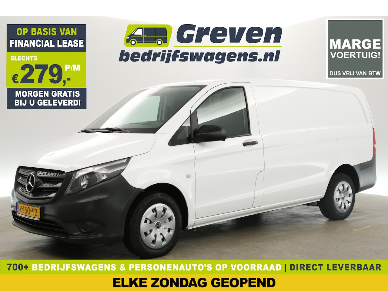 Mercedes-Benz Vito - 111 CDI Lang | Marge | Airco Cruise Navigatie Bluetooth Schuifdeur - AutoWereld.nl